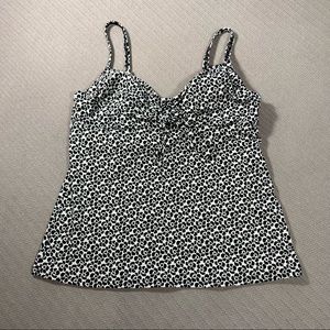 Lands End Tankini Underwire Swim Top Swimsuit Bathing Suit